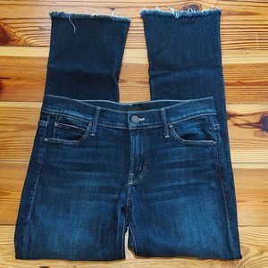 MOTHER The Runaway Denim Jean in Partners Undercover Wash Frayed Hem Revolve